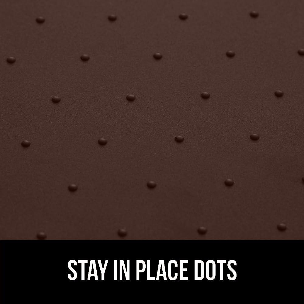 imageGORILLA GRIP Silicone Coffee Mat Espresso Machine Bar Accessories Keep Kitchen Counters Clean Stays in Place Waterproof and Heat Resistant Dish Drying Mats Home Decor Essentials 115x186 BlackBrown
