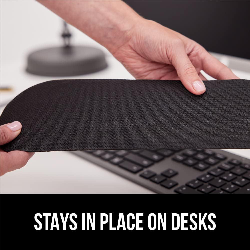 imageGORILLA GRIP Silky Memory Foam Keyboard Wrist Rest and Mouse Pad for Computer Ergonomic Typing Support Desk Office Supplies and Gaming Accessories Hand amp Arm Mousepad Cushions and Coaster Set BlackLight Pink
