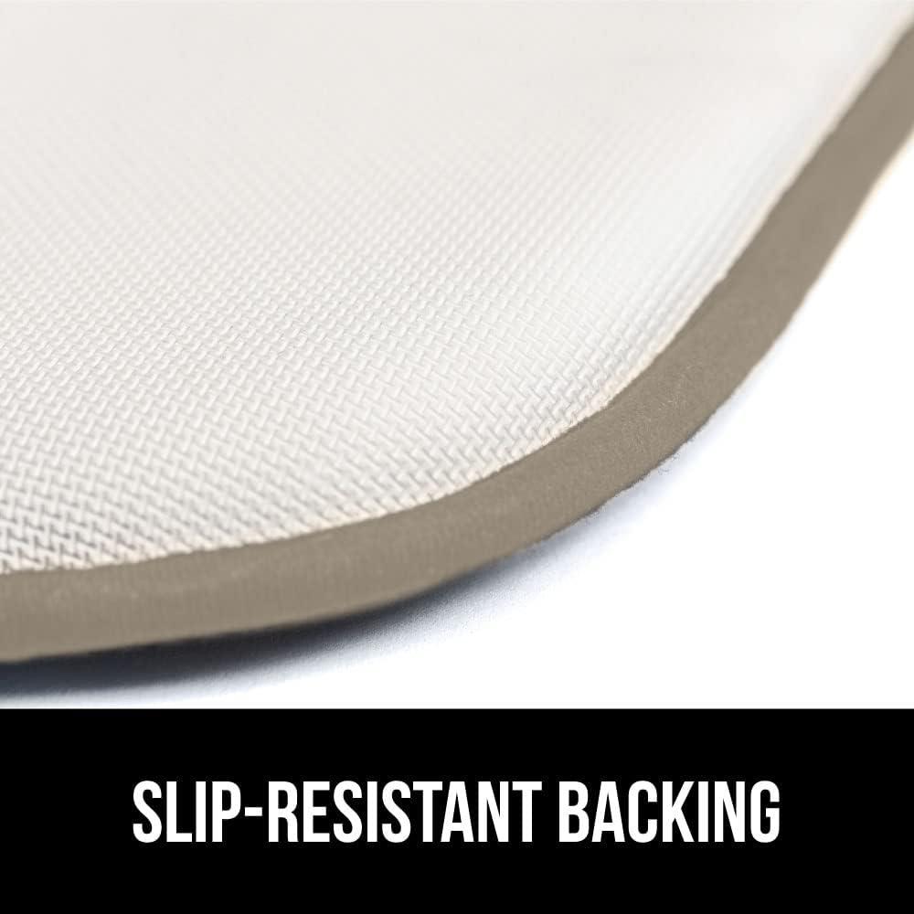 imageGORILLA GRIP Slip Resistant Chair Cushions No Ties Required Memory Foam Pads for Dining Room Kitchen Table Office Rocking Chairs Plush Seat Cover Cushion Pad Home Decor Set of 4 16x16 GreyBeige