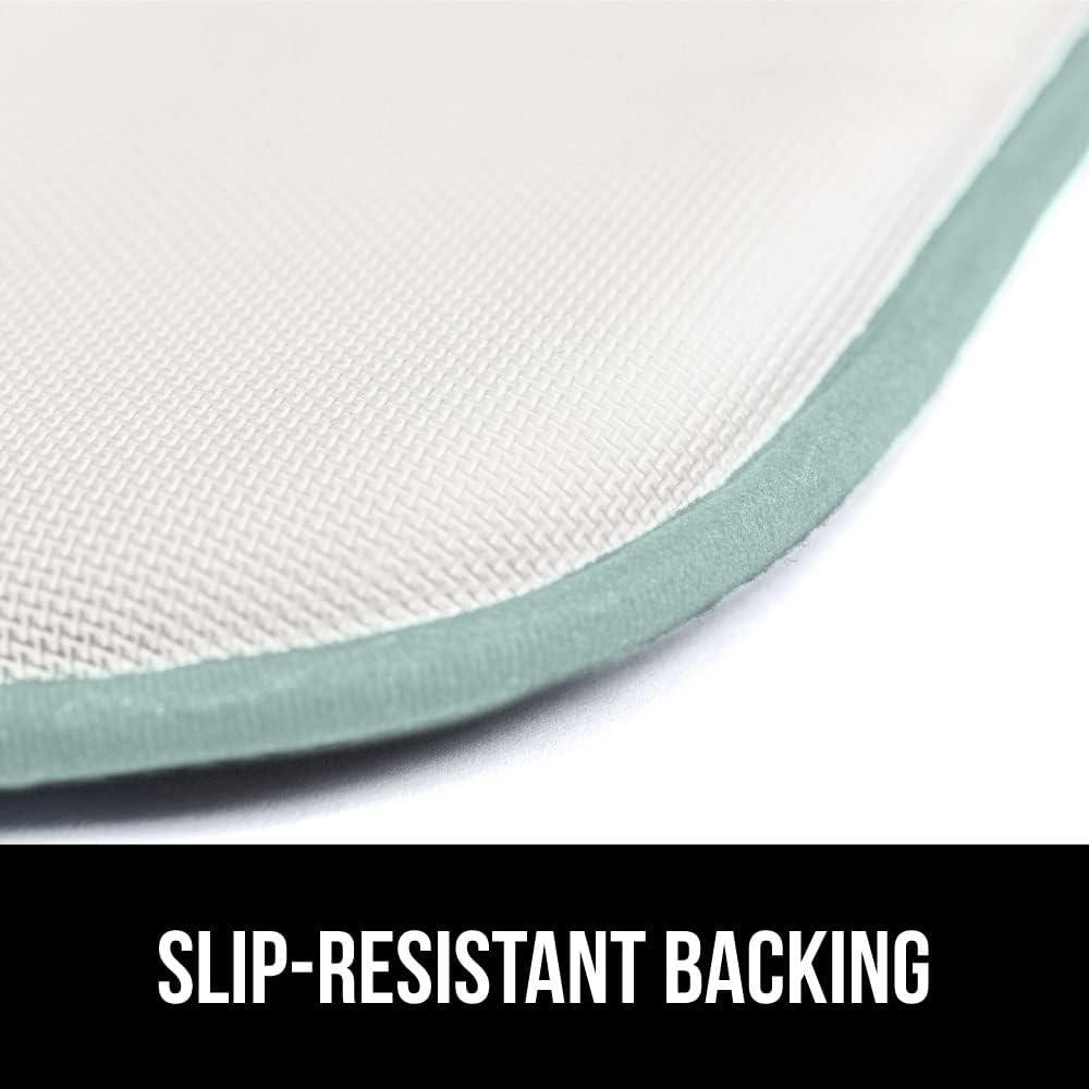 imageGORILLA GRIP Slip Resistant Chair Cushions No Ties Required Memory Foam Pads for Dining Room Kitchen Table Office Rocking Chairs Plush Seat Cover Cushion Pad Home Decor Set of 4 16x16 GreySea Blue