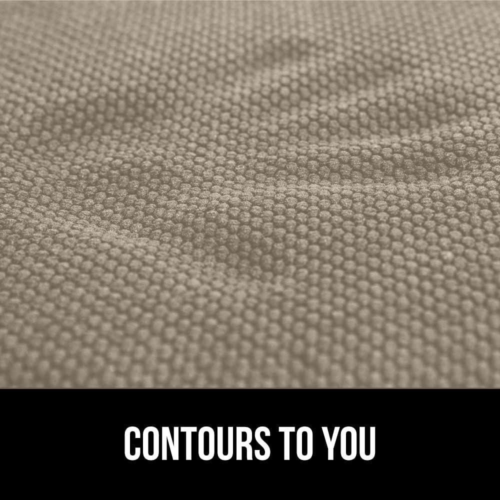 imageGORILLA GRIP Slip Resistant Chair Cushions No Ties Required Memory Foam Pads for Dining Room Kitchen Table Office Rocking Chairs Plush Seat Cover Cushion Pad Home Decor Set of 4 16x16 GreyBeige