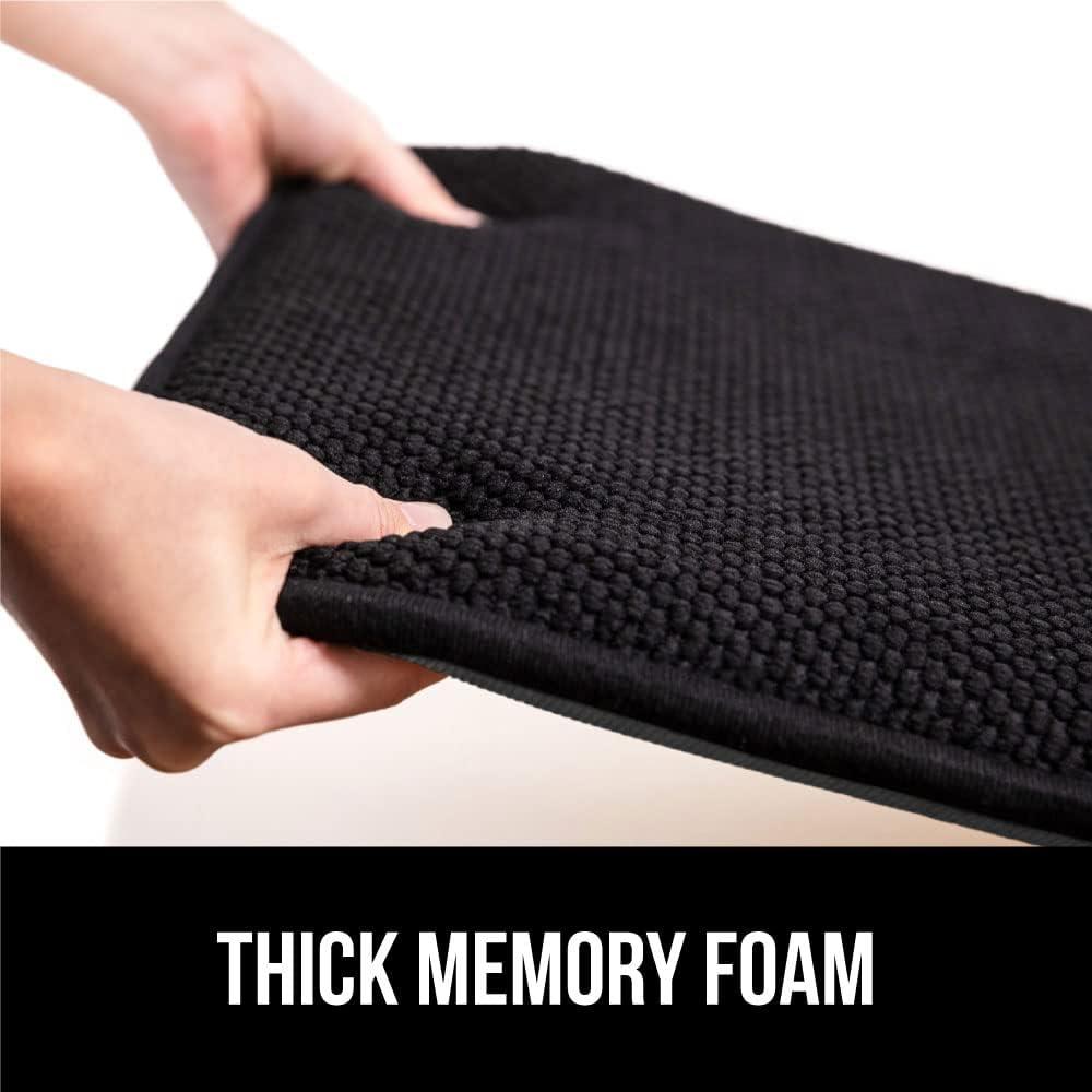 imageGORILLA GRIP Slip Resistant Chair Cushions No Ties Required Memory Foam Pads for Dining Room Kitchen Table Office Rocking Chairs Plush Seat Cover Cushion Pad Home Decor Set of 4 16x16 GreyBlack