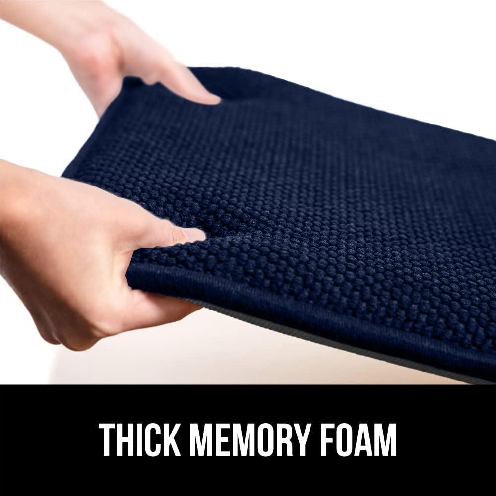 imageGORILLA GRIP Slip Resistant Chair Cushions No Ties Required Memory Foam Pads for Dining Room Kitchen Table Office Rocking Chairs Plush Seat Cover Cushion Pad Home Decor Set of 4 16x16 GreyNavy