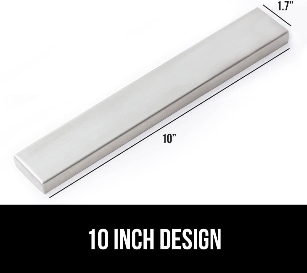 imageGORILLA GRIP Stainless Steel Magnetic Knife Holder for Wall 16 in Magnet Bar for Knives Tools Supplies Heavy Duty Metal Strip Holds Up to 6 lb Kitchen Organizer NonAdhesive Drilling RequiredSilver