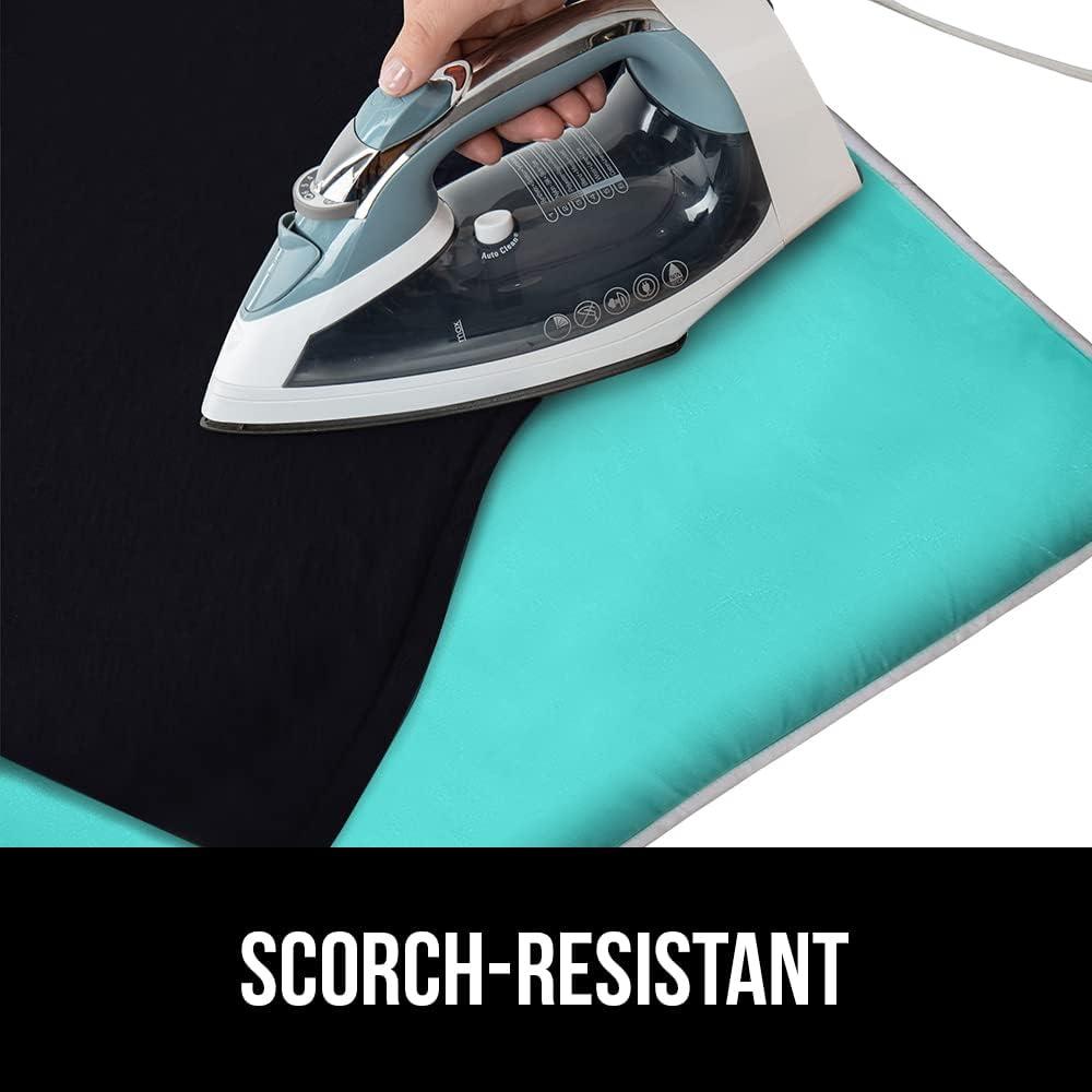 imageGORILLA GRIP The Original Ironing Board Cover and Pad Silicone Coating Thick Scorch Resistant Padding Heavy Duty Iron Covers Standard Boards Hook and Loop Fastener Strap Silver 15x54Turquoise