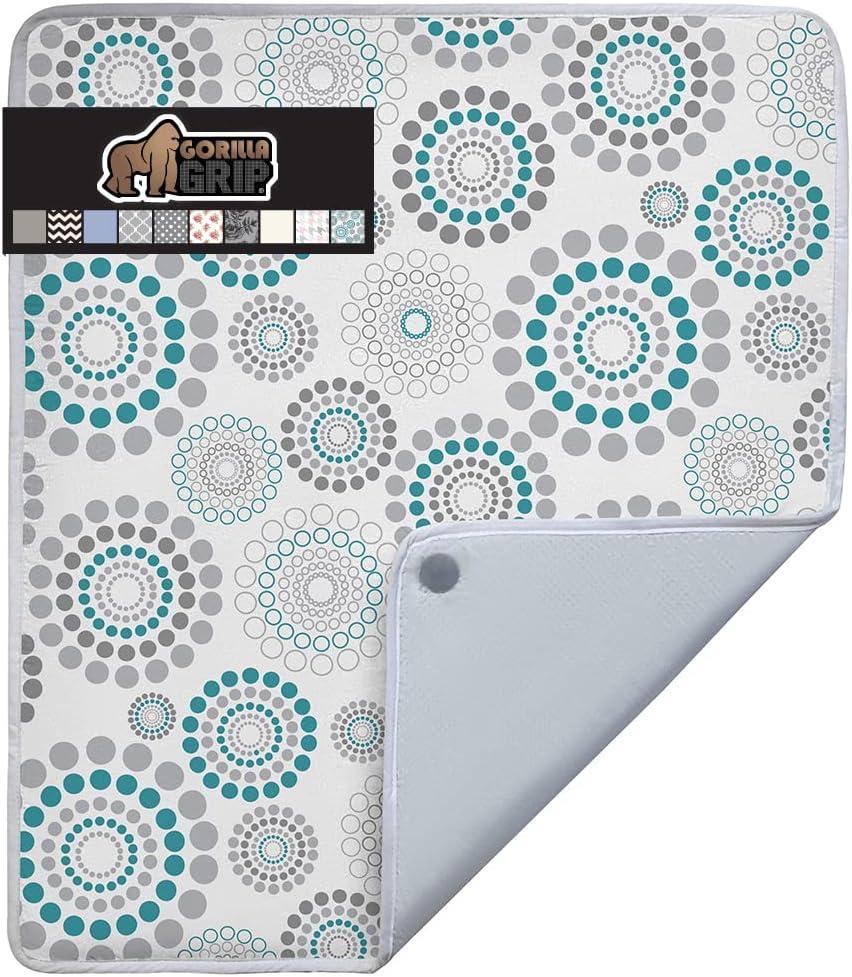 imageGORILLA GRIP The Original Ironing Board Cover and Pad Silicone Coating Thick Scorch Resistant Padding Heavy Duty Iron Covers Standard Boards Hook and Loop Fastener Strap Silver 15x54Spiral GrayWhiteTurquoise