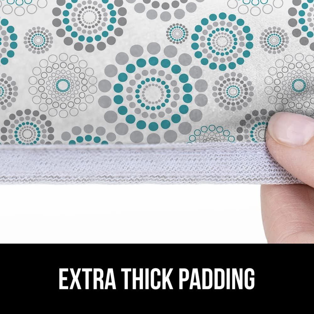 imageGORILLA GRIP The Original Ironing Board Cover and Pad Silicone Coating Thick Scorch Resistant Padding Heavy Duty Iron Covers Standard Boards Hook and Loop Fastener Strap Silver 15x54Spiral GrayWhiteTurquoise