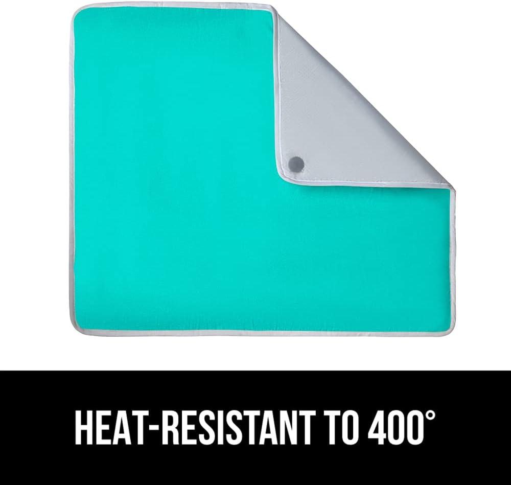 imageGORILLA GRIP The Original Ironing Board Cover and Pad Silicone Coating Thick Scorch Resistant Padding Heavy Duty Iron Covers Standard Boards Hook and Loop Fastener Strap Silver 15x54Turquoise