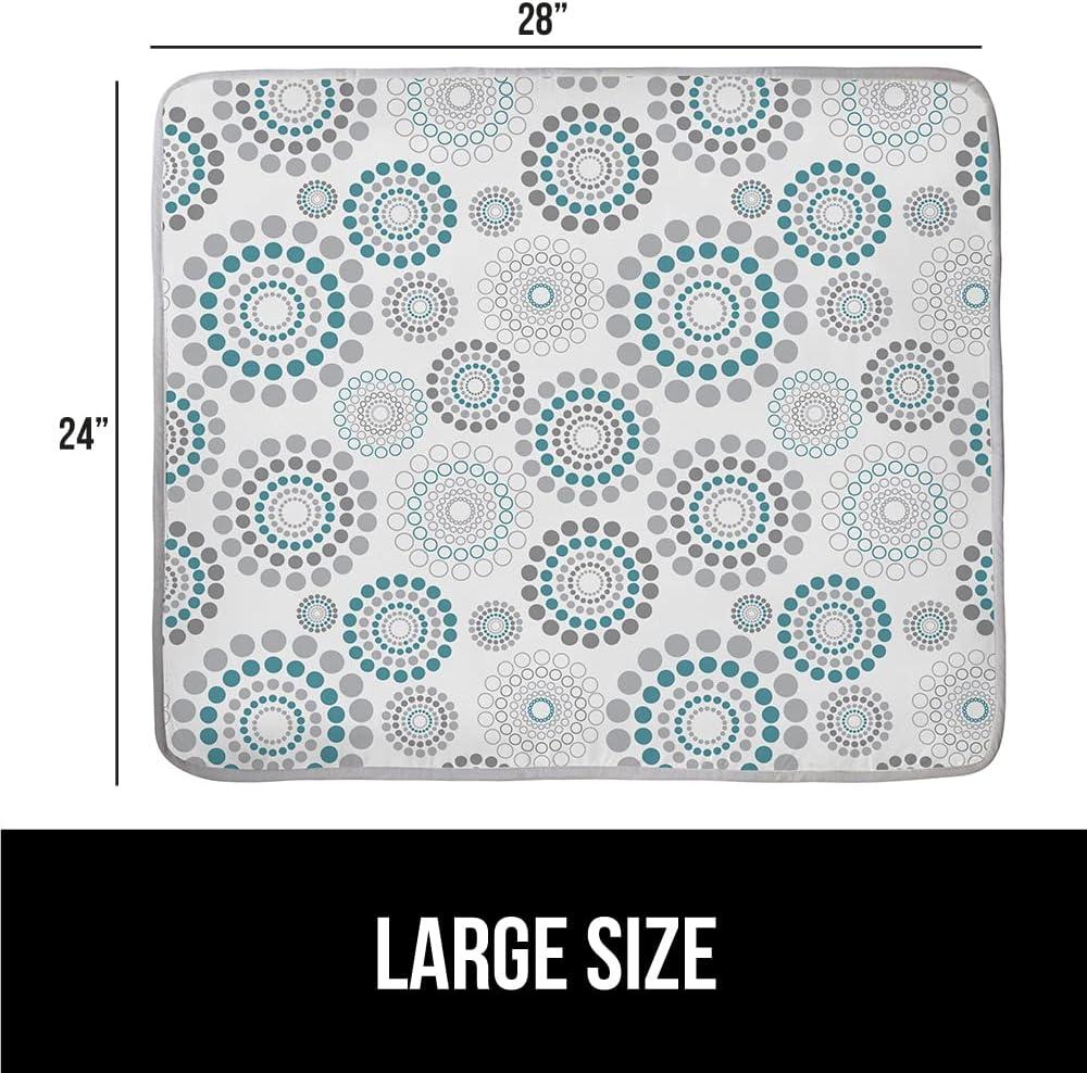 imageGORILLA GRIP The Original Ironing Board Cover and Pad Silicone Coating Thick Scorch Resistant Padding Heavy Duty Iron Covers Standard Boards Hook and Loop Fastener Strap Silver 15x54Spiral GrayWhiteTurquoise