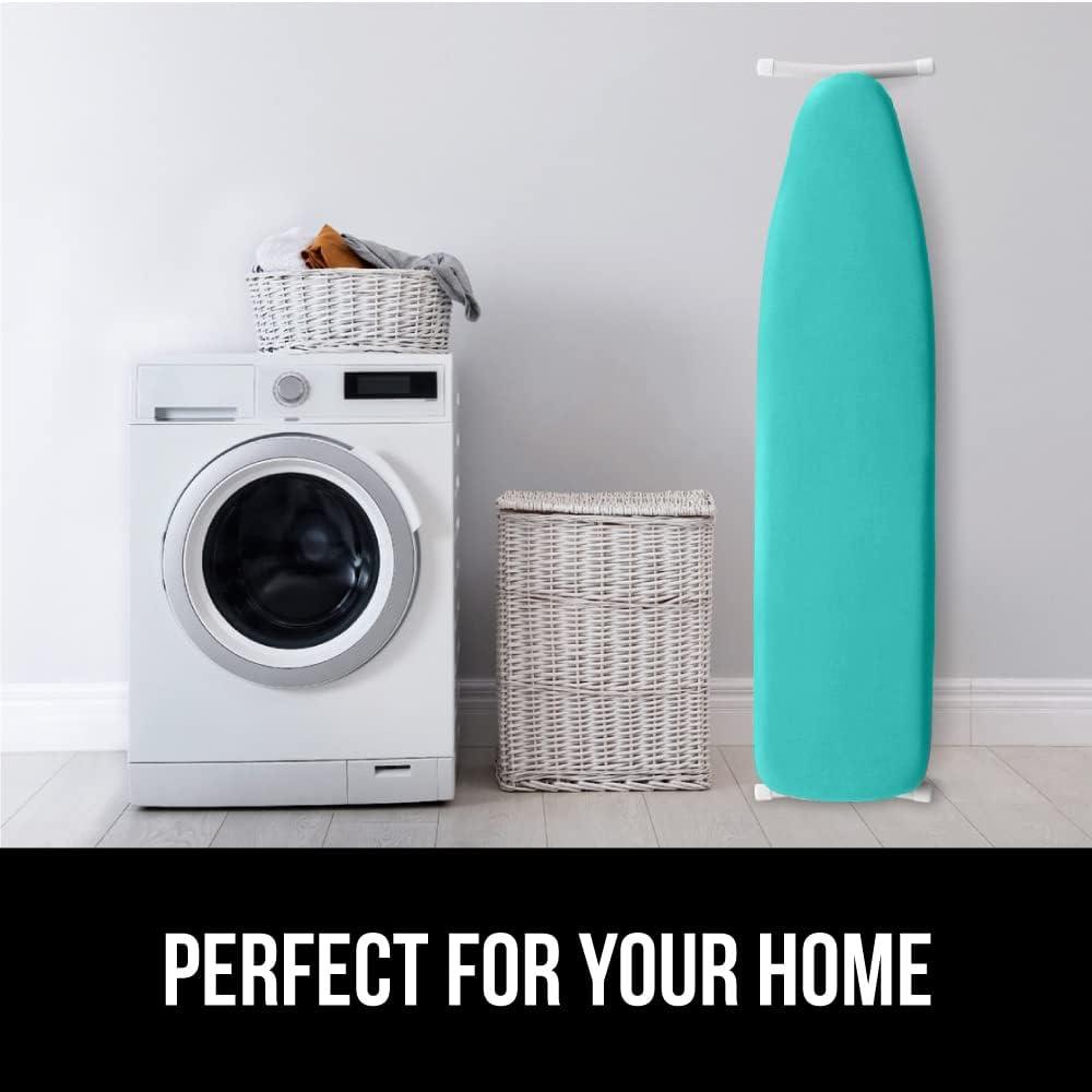 imageGORILLA GRIP The Original Ironing Board Cover and Pad Silicone Coating Thick Scorch Resistant Padding Heavy Duty Iron Covers Standard Boards Hook and Loop Fastener Strap Silver 15x54Turquoise