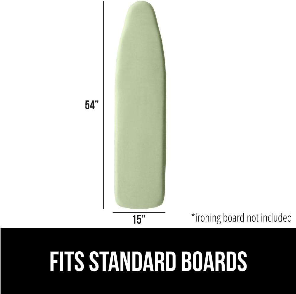 imageGORILLA GRIP The Original Ironing Board Cover and Pad Silicone Coating Thick Scorch Resistant Padding Heavy Duty Iron Covers Standard Boards Hook and Loop Fastener Strap Silver 15x54Sage