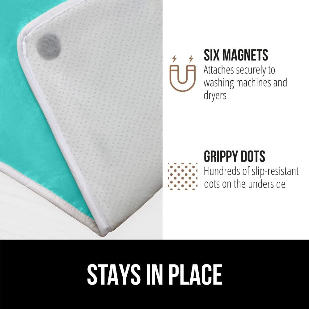 imageGORILLA GRIP The Original Ironing Board Cover and Pad Silicone Coating Thick Scorch Resistant Padding Heavy Duty Iron Covers Standard Boards Hook and Loop Fastener Strap Silver 15x54Turquoise