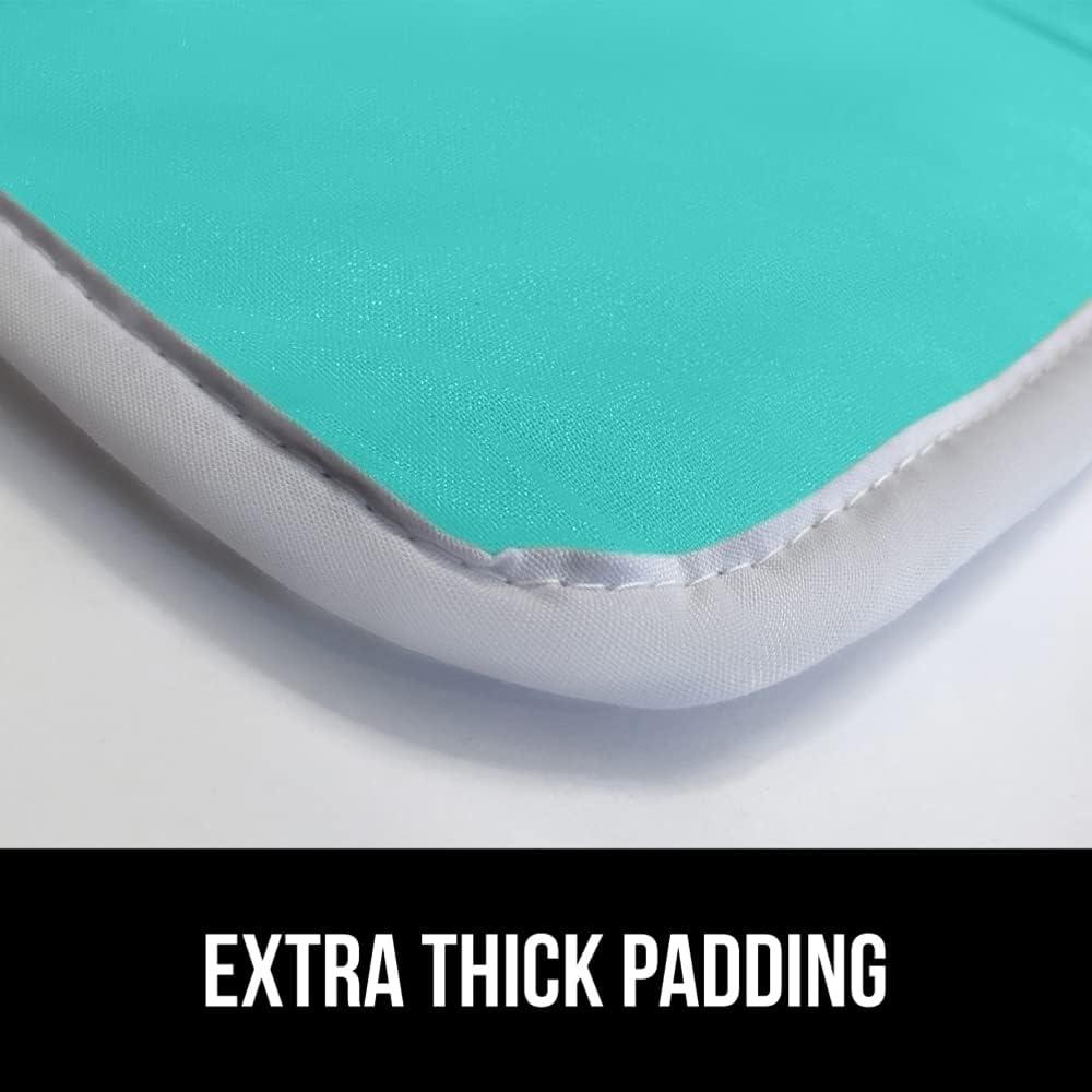 imageGORILLA GRIP The Original Ironing Board Cover and Pad Silicone Coating Thick Scorch Resistant Padding Heavy Duty Iron Covers Standard Boards Hook and Loop Fastener Strap Silver 15x54Turquoise