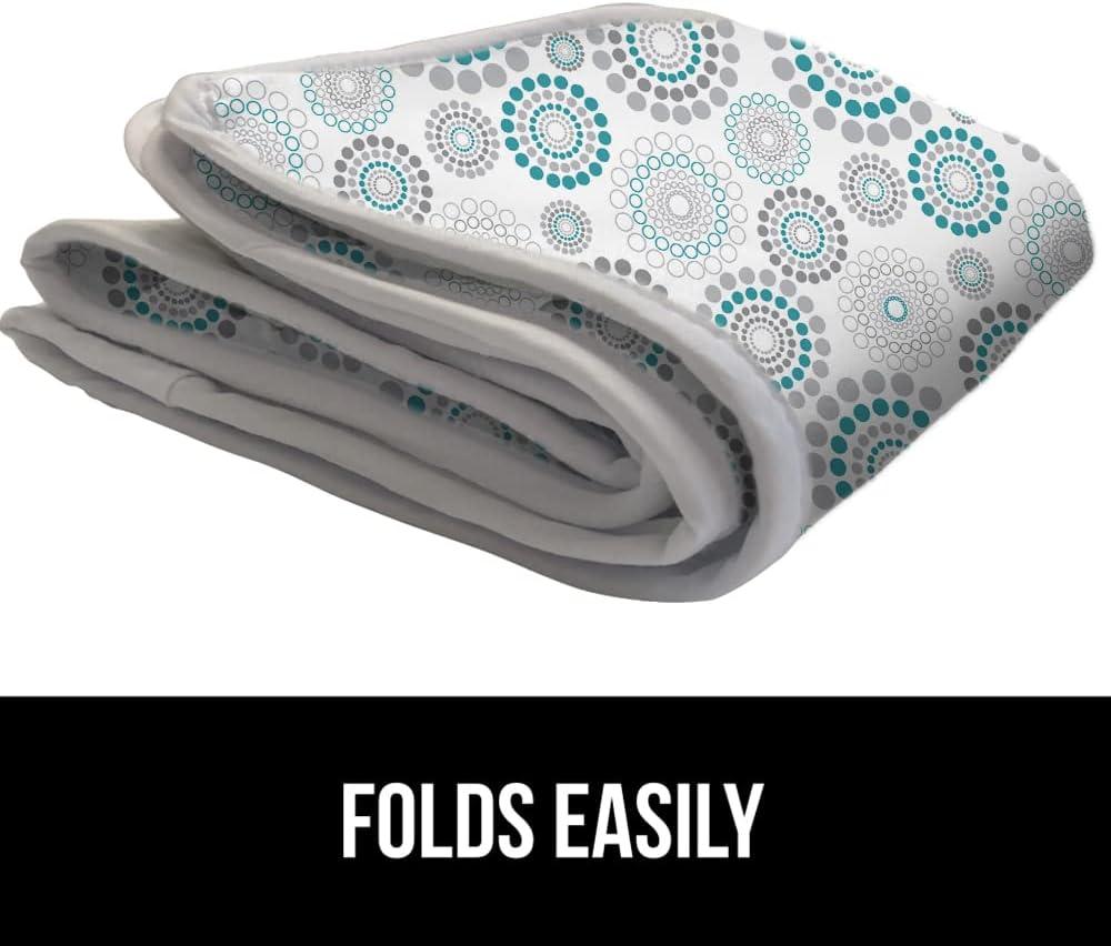 imageGORILLA GRIP The Original Ironing Board Cover and Pad Silicone Coating Thick Scorch Resistant Padding Heavy Duty Iron Covers Standard Boards Hook and Loop Fastener Strap Silver 15x54Spiral GrayWhiteTurquoise