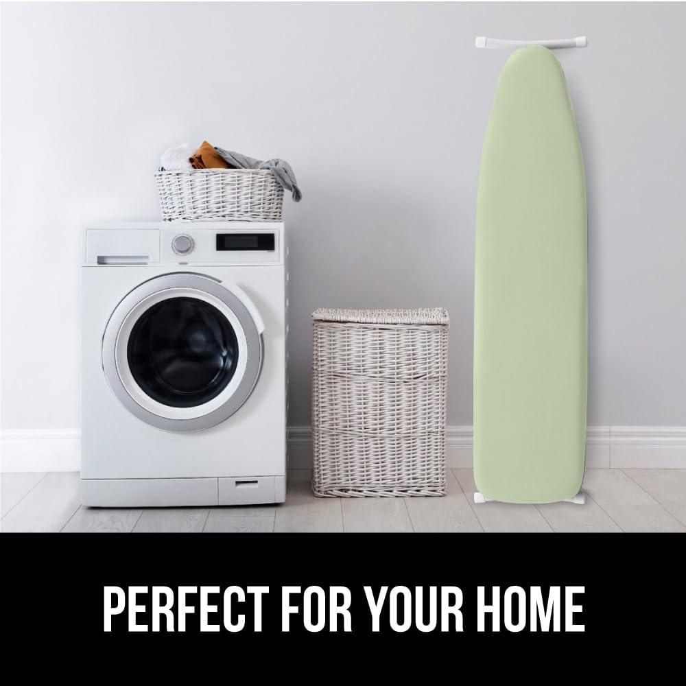 imageGORILLA GRIP The Original Ironing Board Cover and Pad Silicone Coating Thick Scorch Resistant Padding Heavy Duty Iron Covers Standard Boards Hook and Loop Fastener Strap Silver 15x54Sage