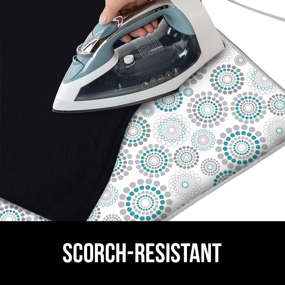 imageGORILLA GRIP The Original Ironing Board Cover and Pad Silicone Coating Thick Scorch Resistant Padding Heavy Duty Iron Covers Standard Boards Hook and Loop Fastener Strap Silver 15x54Spiral GrayWhiteTurquoise