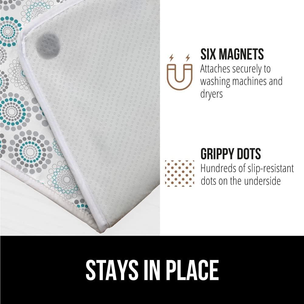 imageGORILLA GRIP The Original Ironing Board Cover and Pad Silicone Coating Thick Scorch Resistant Padding Heavy Duty Iron Covers Standard Boards Hook and Loop Fastener Strap Silver 15x54Spiral GrayWhiteTurquoise