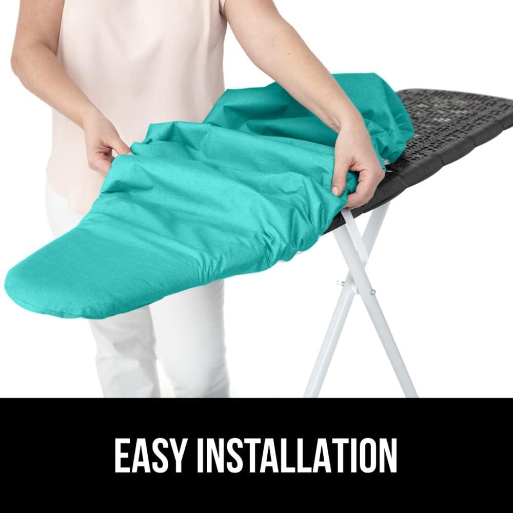 imageGORILLA GRIP The Original Ironing Board Cover and Pad Silicone Coating Thick Scorch Resistant Padding Heavy Duty Iron Covers Standard Boards Hook and Loop Fastener Strap Silver 15x54Turquoise