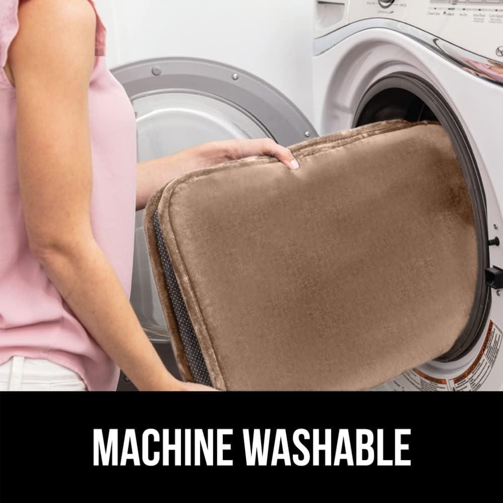 imageGORILLA GRIP Thick Memory Foam Bathroom Toilet Lid Seat Cover Soft Velvet Topside Machine Wash Plush Cushioned Covers Fits Most Size Lids Decorative Bath Room Accessories 195x185 GreyTaupe