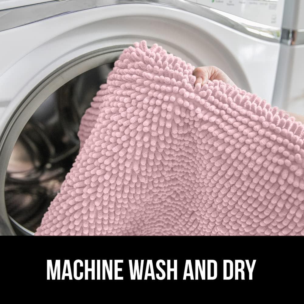 imageGORILLA GRIP Thick Memory Foam Bathroom Toilet Lid Seat Cover Soft Velvet Topside Machine Wash Plush Cushioned Covers Fits Most Size Lids Decorative Bath Room Accessories 195x185 GreyLight Pink