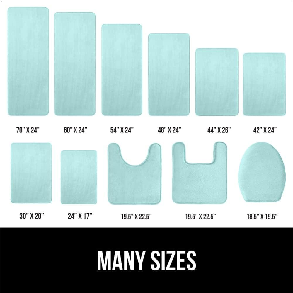 imageGORILLA GRIP Thick Memory Foam Toilet Rug for Bathroom U Shaped Washable Soft Absorbent Velvet Topside Floor Mats Machine Wash Cushioned Luxury Rugs for Bath Room 225x195 Graphite GraySeablue