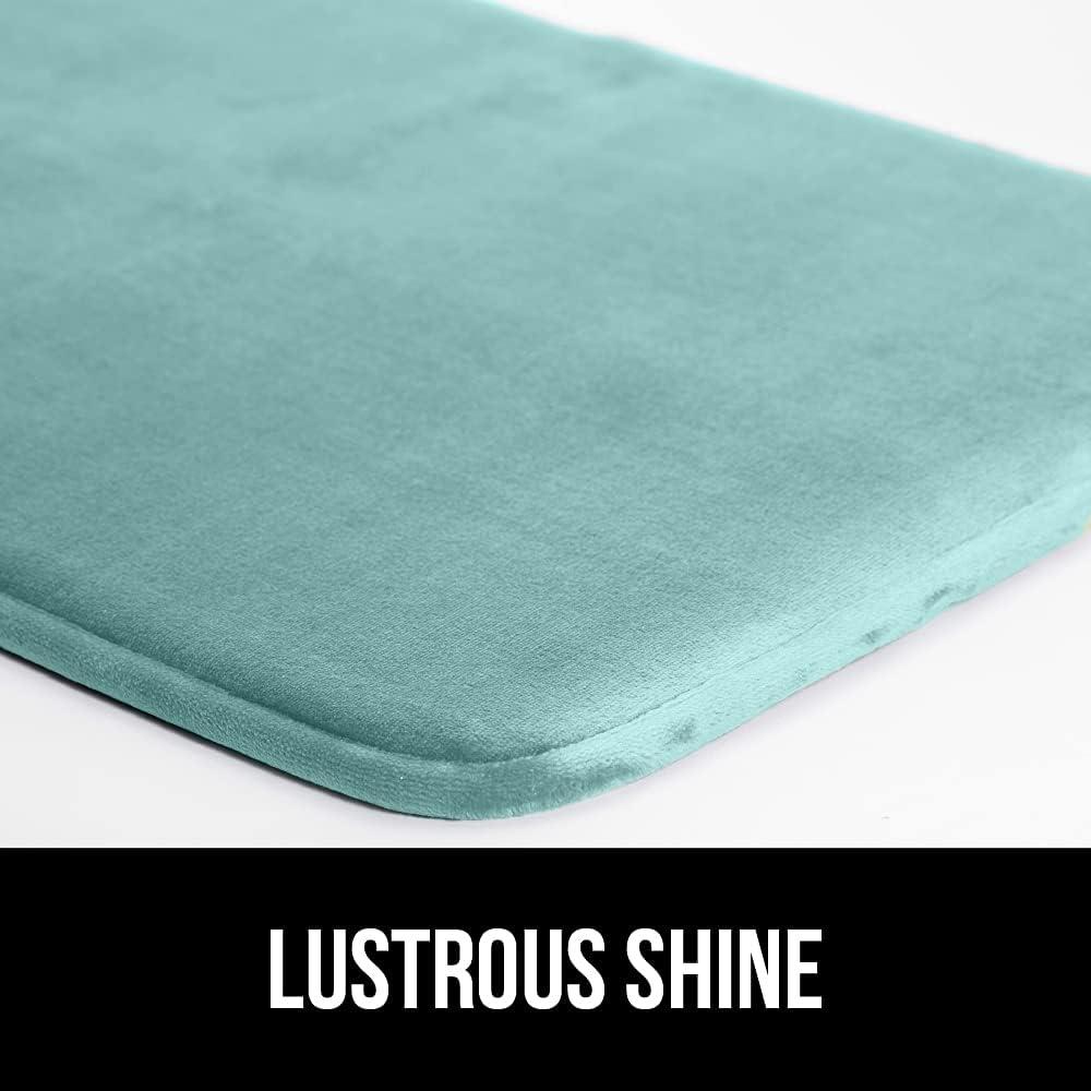 imageGORILLA GRIP Thick Memory Foam Toilet Rug for Bathroom U Shaped Washable Soft Absorbent Velvet Topside Floor Mats Machine Wash Cushioned Luxury Rugs for Bath Room 225x195 Graphite GraySeablue