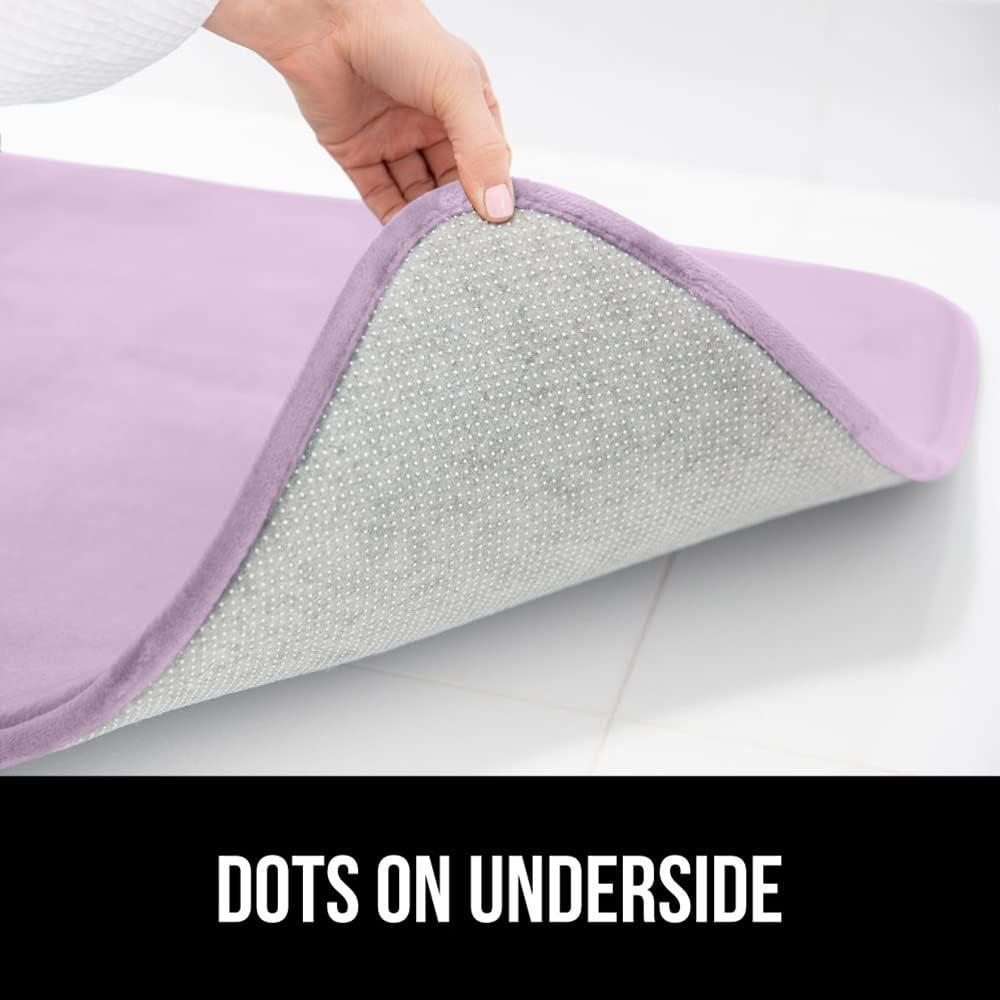imageGORILLA GRIP Thick Memory Foam Toilet Rug for Bathroom U Shaped Washable Soft Absorbent Velvet Topside Floor Mats Machine Wash Cushioned Luxury Rugs for Bath Room 225x195 Graphite GraySoft Purple