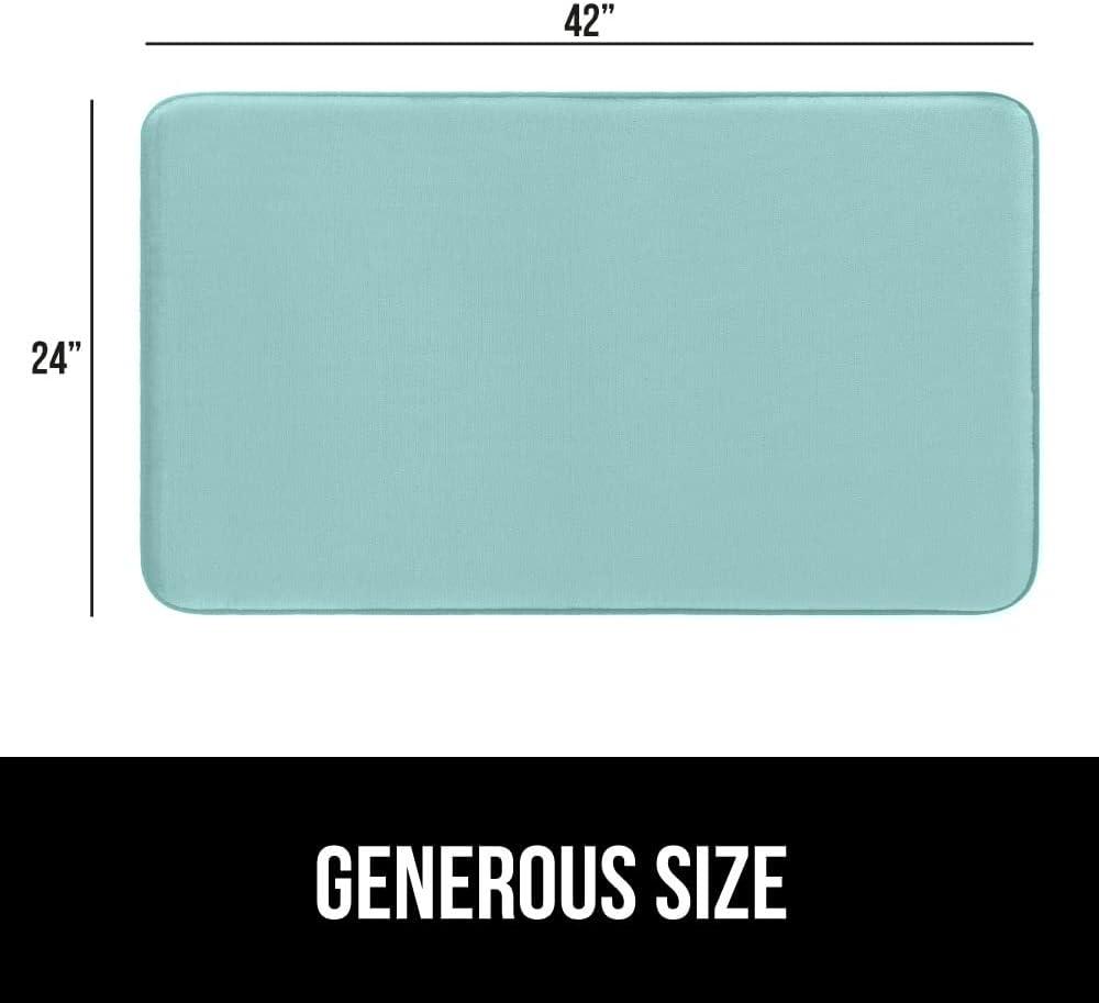 imageGORILLA GRIP Thick Memory Foam Toilet Rug for Bathroom U Shaped Washable Soft Absorbent Velvet Topside Floor Mats Machine Wash Cushioned Luxury Rugs for Bath Room 225x195 Graphite GraySeablue