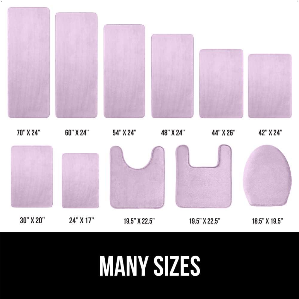 imageGORILLA GRIP Thick Memory Foam Toilet Rug for Bathroom U Shaped Washable Soft Absorbent Velvet Topside Floor Mats Machine Wash Cushioned Luxury Rugs for Bath Room 225x195 Graphite GraySoft Purple
