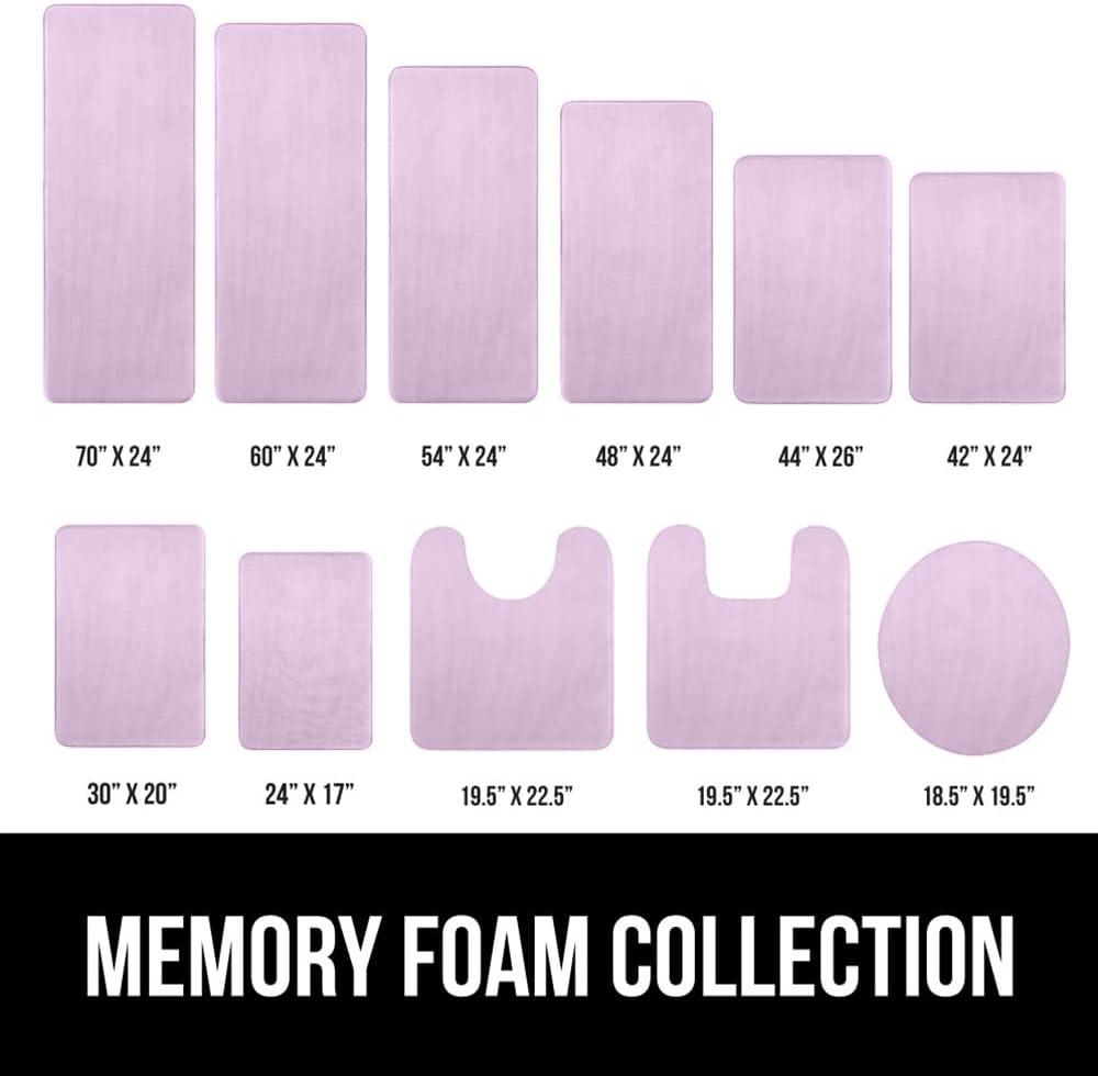 imageGORILLA GRIP Thick Memory Foam Toilet Rug for Bathroom U Shaped Washable Soft Absorbent Velvet Topside Floor Mats Machine Wash Cushioned Luxury Rugs for Bath Room 225x195 Graphite GraySoft Purple