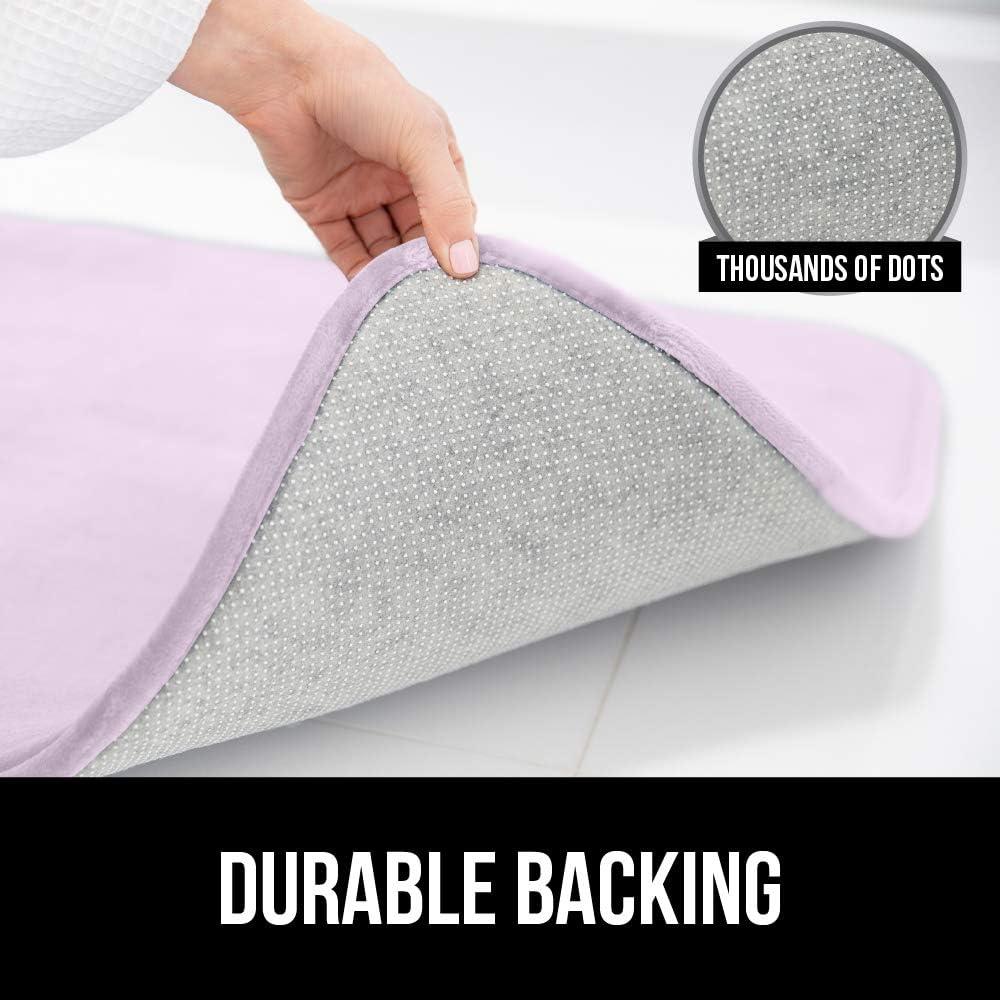 imageGORILLA GRIP Thick Memory Foam Toilet Rug for Bathroom U Shaped Washable Soft Absorbent Velvet Topside Floor Mats Machine Wash Cushioned Luxury Rugs for Bath Room 225x195 Graphite GraySoft Purple