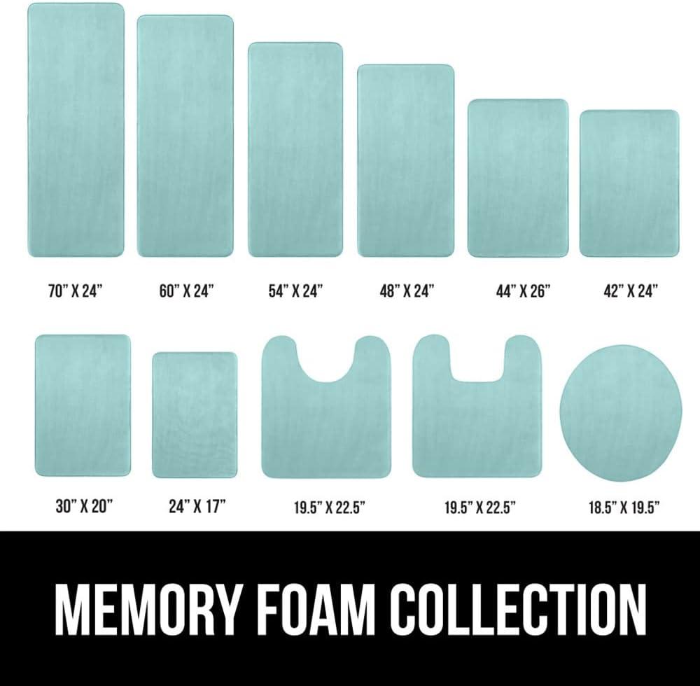 imageGORILLA GRIP Thick Memory Foam Toilet Rug for Bathroom U Shaped Washable Soft Absorbent Velvet Topside Floor Mats Machine Wash Cushioned Luxury Rugs for Bath Room 225x195 Graphite GraySeablue