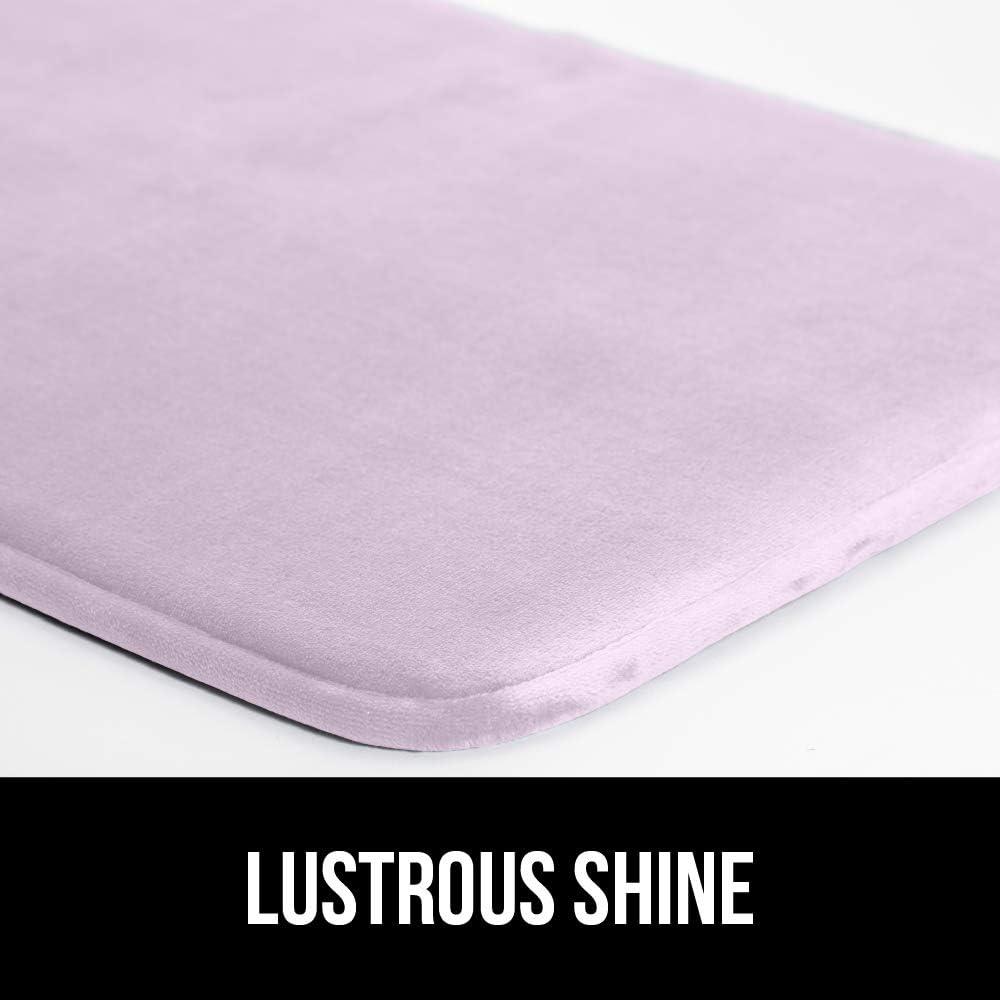 imageGORILLA GRIP Thick Memory Foam Toilet Rug for Bathroom U Shaped Washable Soft Absorbent Velvet Topside Floor Mats Machine Wash Cushioned Luxury Rugs for Bath Room 225x195 Graphite GraySoft Purple