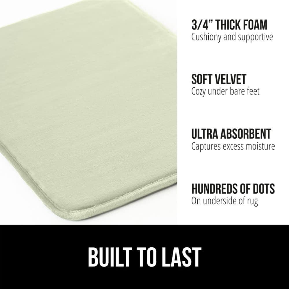 imageGORILLA GRIP Thick Memory Foam Toilet Rug for Bathroom U Shaped Washable Soft Absorbent Velvet Topside Floor Mats Machine Wash Cushioned Luxury Rugs for Bath Room 225x195 Graphite GraySage