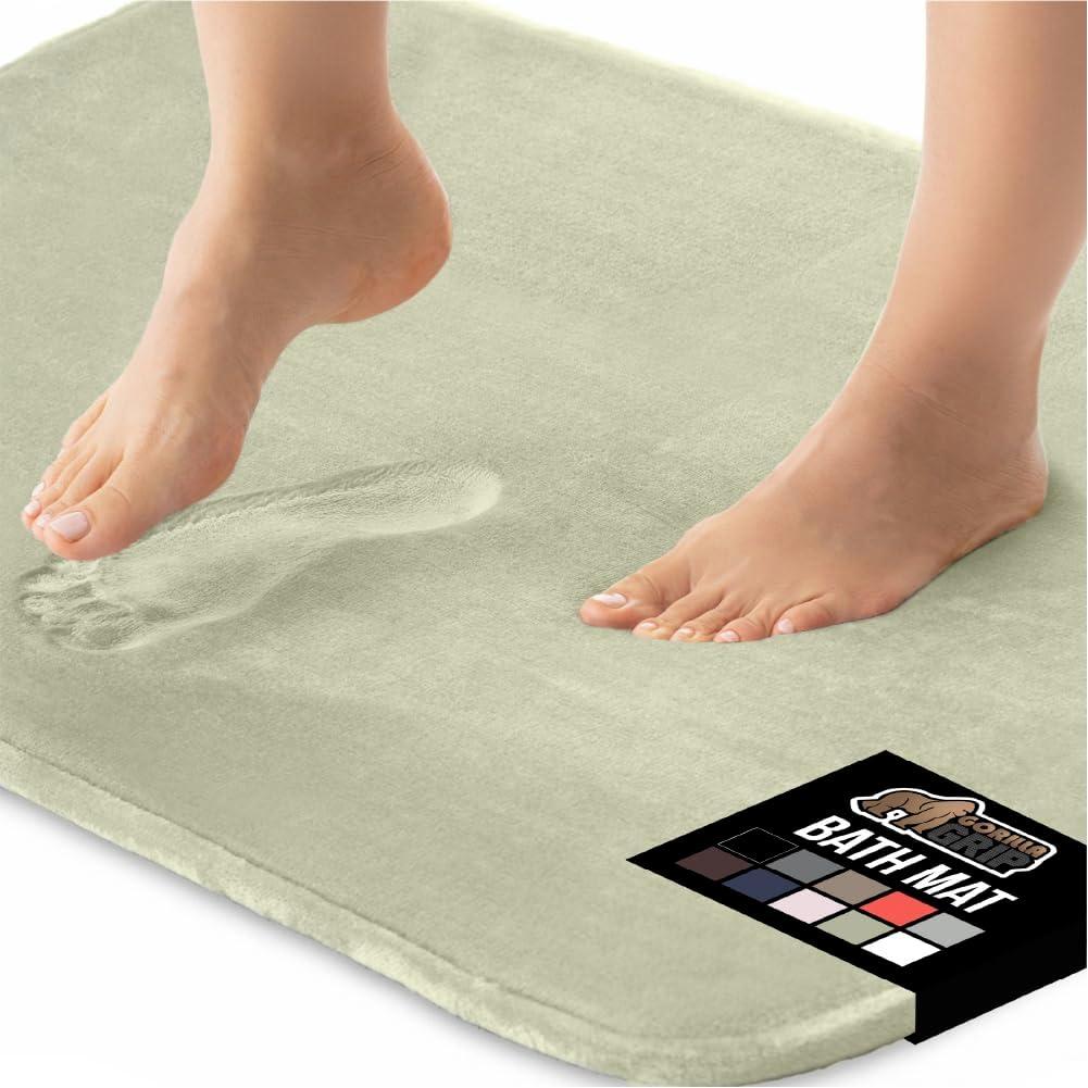 imageGORILLA GRIP Thick Memory Foam Toilet Rug for Bathroom U Shaped Washable Soft Absorbent Velvet Topside Floor Mats Machine Wash Cushioned Luxury Rugs for Bath Room 225x195 Graphite GraySage