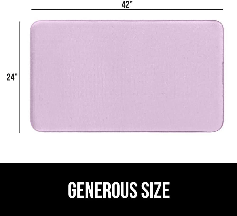 imageGORILLA GRIP Thick Memory Foam Toilet Rug for Bathroom U Shaped Washable Soft Absorbent Velvet Topside Floor Mats Machine Wash Cushioned Luxury Rugs for Bath Room 225x195 Graphite GraySoft Purple