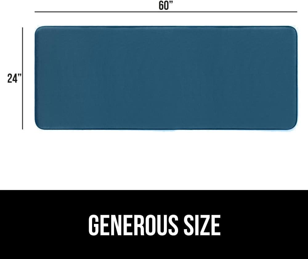 imageGORILLA GRIP Thick Memory Foam Toilet Rug for Bathroom U Shaped Washable Soft Absorbent Velvet Topside Floor Mats Machine Wash Cushioned Luxury Rugs for Bath Room 225x195 Graphite GrayBlue