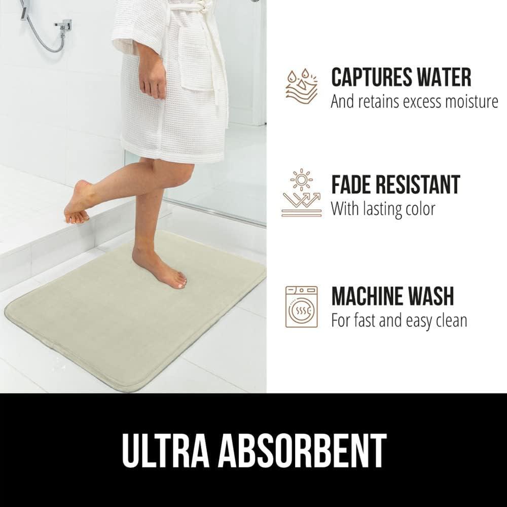 imageGORILLA GRIP Thick Memory Foam Toilet Rug for Bathroom U Shaped Washable Soft Absorbent Velvet Topside Floor Mats Machine Wash Cushioned Luxury Rugs for Bath Room 225x195 Graphite GraySage