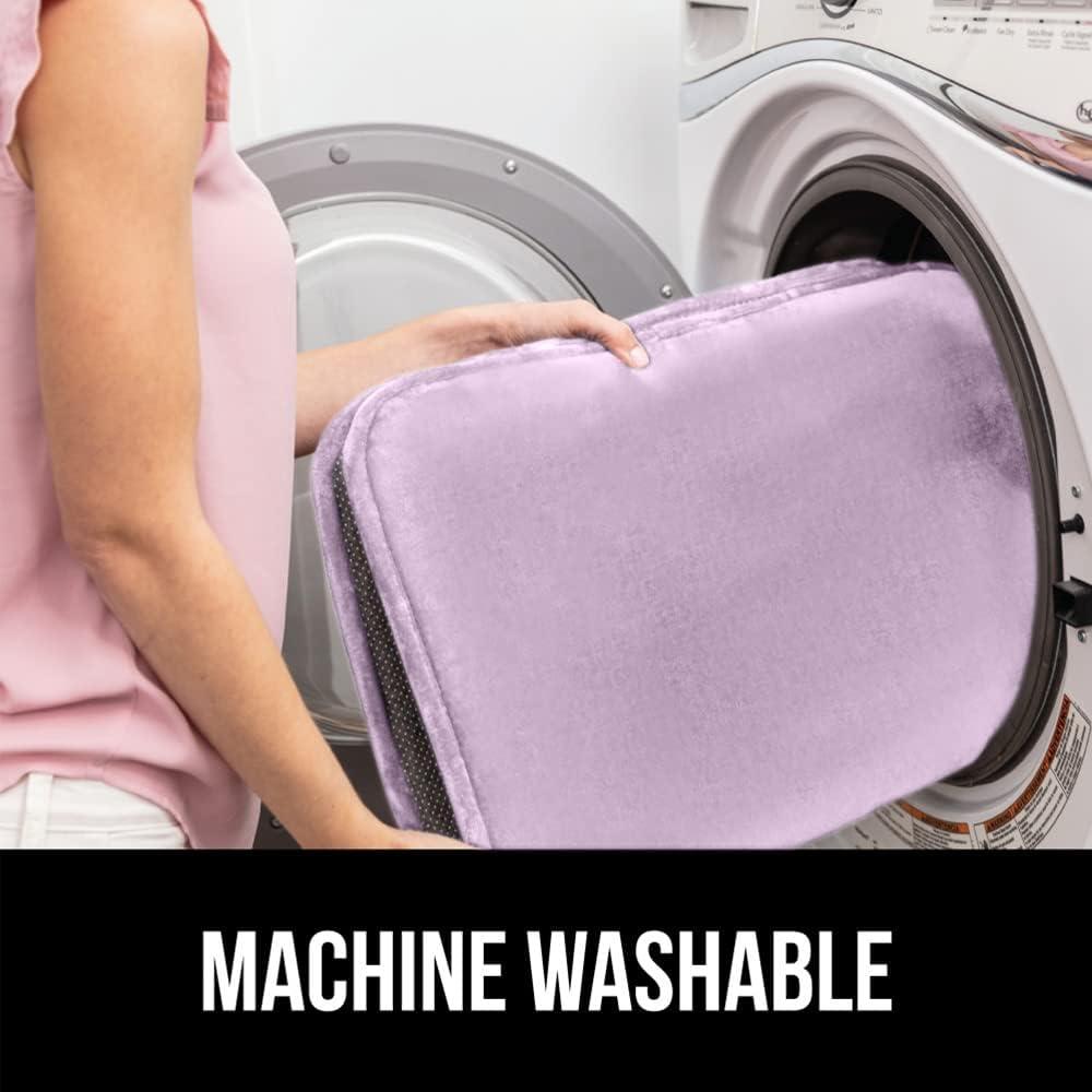 imageGORILLA GRIP Thick Memory Foam Toilet Rug for Bathroom U Shaped Washable Soft Absorbent Velvet Topside Floor Mats Machine Wash Cushioned Luxury Rugs for Bath Room 225x195 Graphite GraySoft Purple