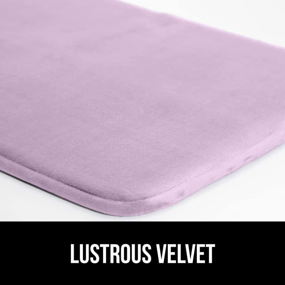imageGORILLA GRIP Thick Memory Foam Toilet Rug for Bathroom U Shaped Washable Soft Absorbent Velvet Topside Floor Mats Machine Wash Cushioned Luxury Rugs for Bath Room 225x195 Graphite GraySoft Purple