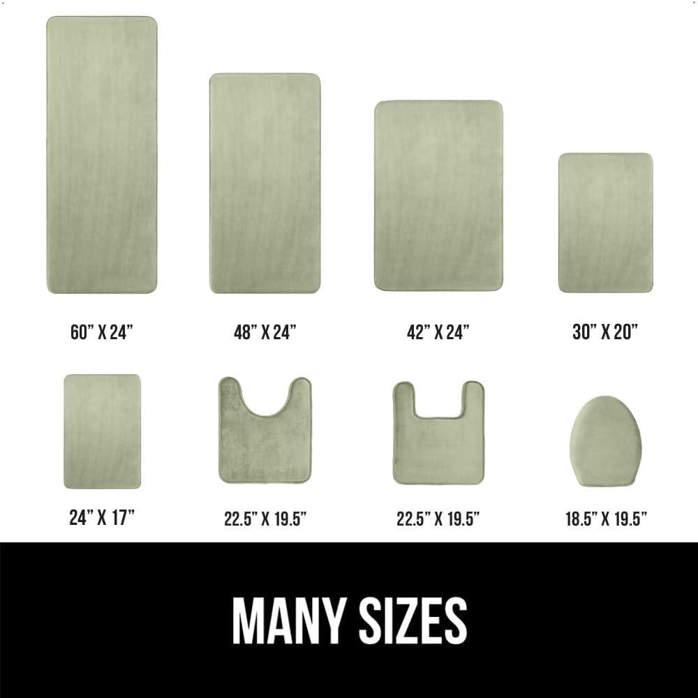 imageGORILLA GRIP Thick Memory Foam Toilet Rug for Bathroom U Shaped Washable Soft Absorbent Velvet Topside Floor Mats Machine Wash Cushioned Luxury Rugs for Bath Room 225x195 Graphite GraySage