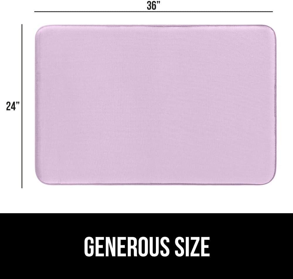 imageGORILLA GRIP Thick Memory Foam Toilet Rug for Bathroom U Shaped Washable Soft Absorbent Velvet Topside Floor Mats Machine Wash Cushioned Luxury Rugs for Bath Room 225x195 Graphite GraySoft Purple
