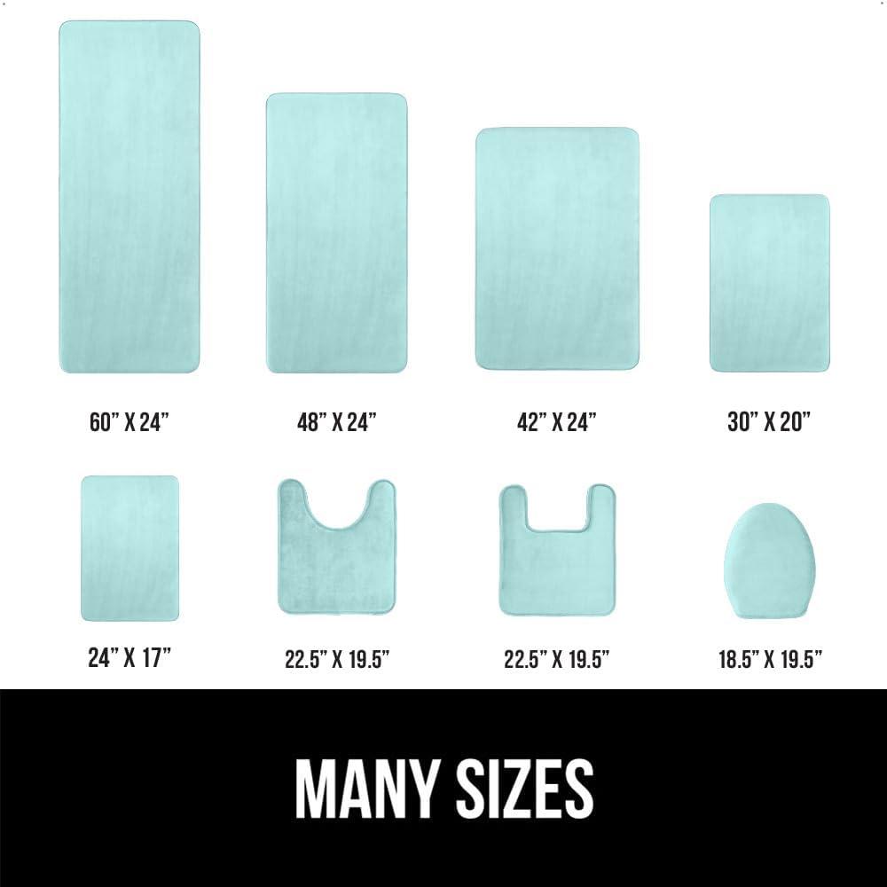 imageGORILLA GRIP Thick Memory Foam Toilet Rug for Bathroom U Shaped Washable Soft Absorbent Velvet Topside Floor Mats Machine Wash Cushioned Luxury Rugs for Bath Room 225x195 Graphite GraySeablue