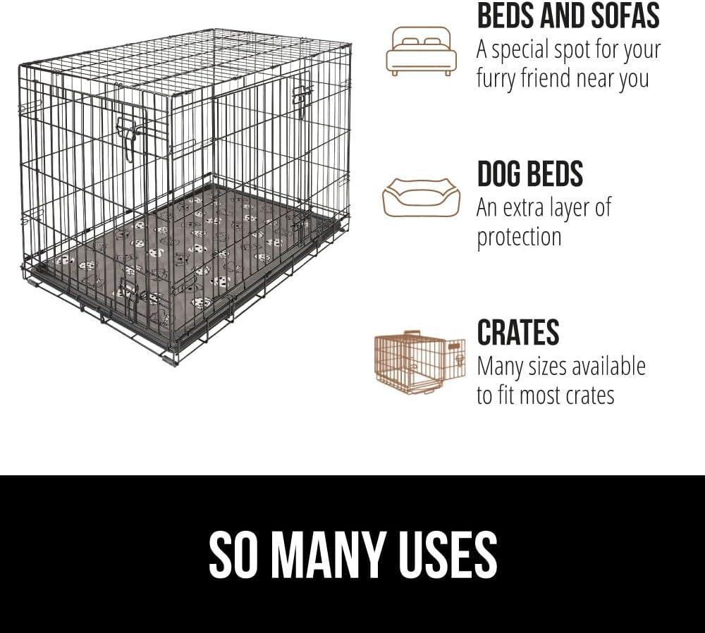 imageGORILLA GRIP Washable Puppy Pads 40x26 Slip Resistant Dog Crate Mat Waterproof Cloth Pee Pad for Training Puppies in Playpen Reusable Pet Incontinence Blanket Protects Sofa Furniture FloorsDog Faces