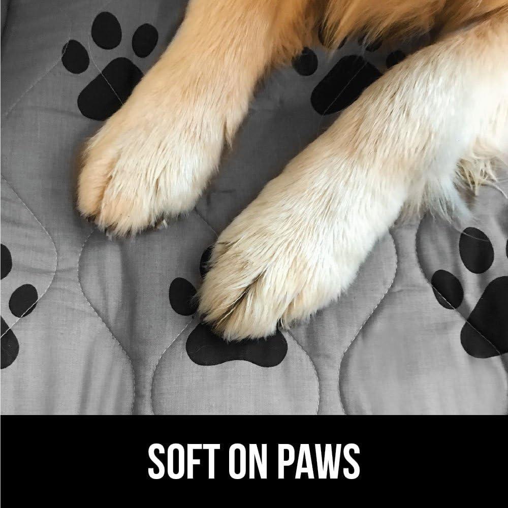 imageGORILLA GRIP Washable Puppy Pads 40x26 Slip Resistant Dog Crate Mat Waterproof Cloth Pee Pad for Training Puppies in Playpen Reusable Pet Incontinence Blanket Protects Sofa Furniture FloorsPaw Gray