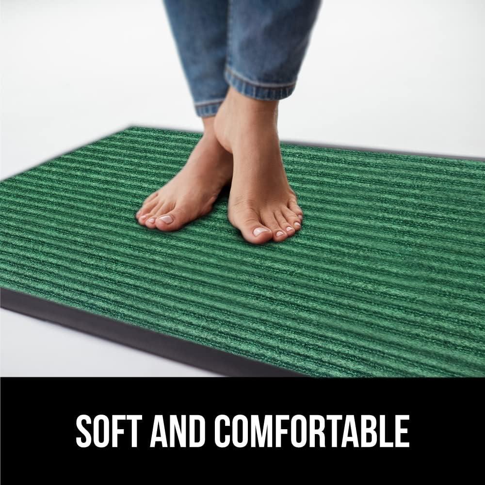 imageGORILLA GRIP Waterproof Traffic Guard Door Mat 72x48 Heavy Duty Entryway Mats Strong Backing Commercial Utility Rugs for Office Hallway Garage Floor and Home Low Profile Carpet Charcoal GrayGreen