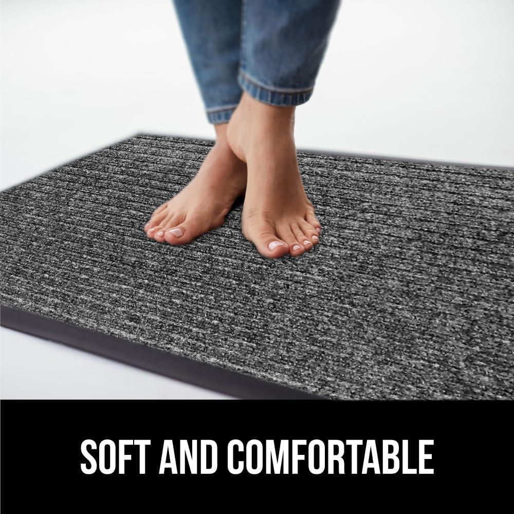 imageGORILLA GRIP Waterproof Traffic Guard Door Mat 72x48 Heavy Duty Entryway Mats Strong Backing Commercial Utility Rugs for Office Hallway Garage Floor and Home Low Profile Carpet Charcoal GrayGrey