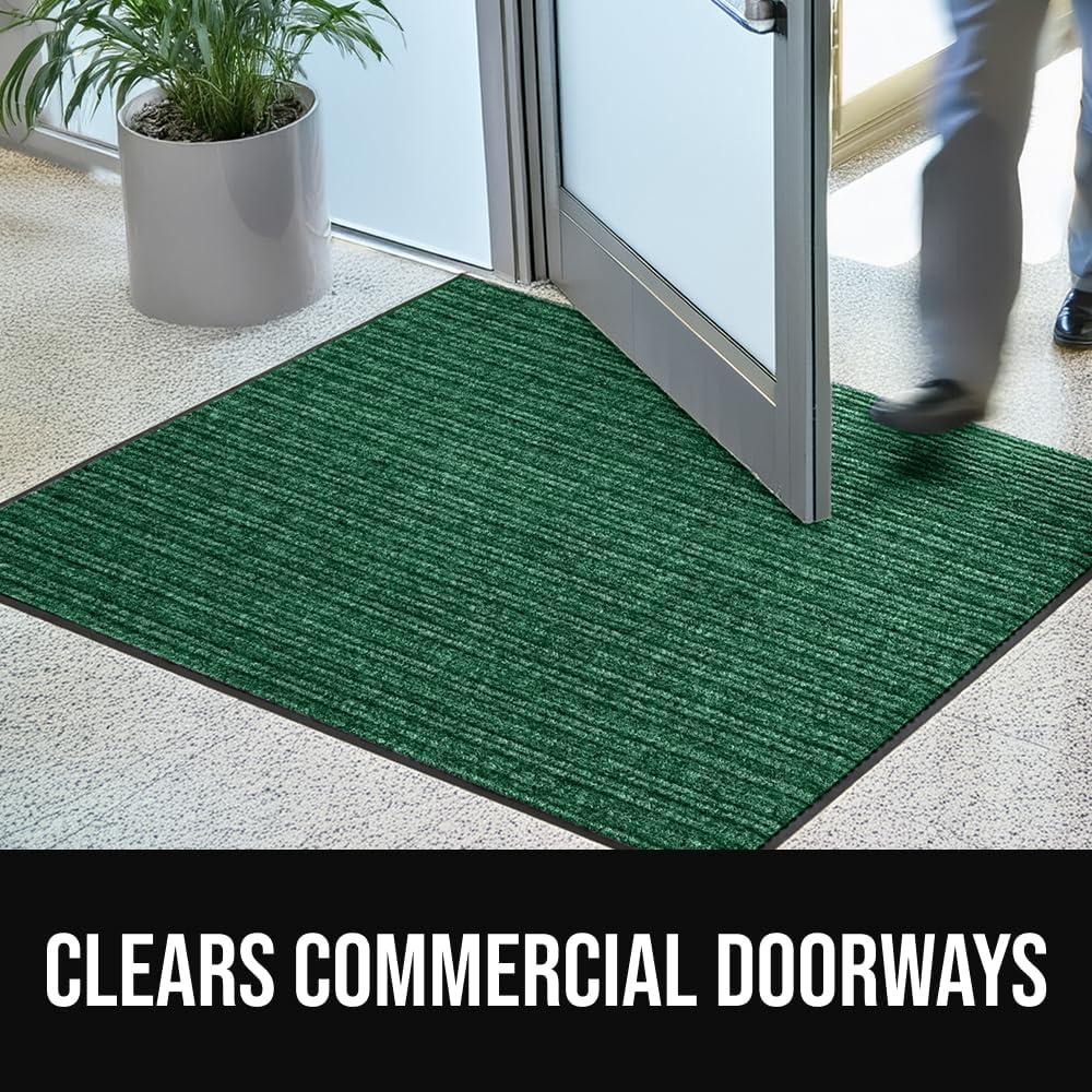 imageGORILLA GRIP Waterproof Traffic Guard Door Mat 72x48 Heavy Duty Entryway Mats Strong Backing Commercial Utility Rugs for Office Hallway Garage Floor and Home Low Profile Carpet Charcoal GrayGreen