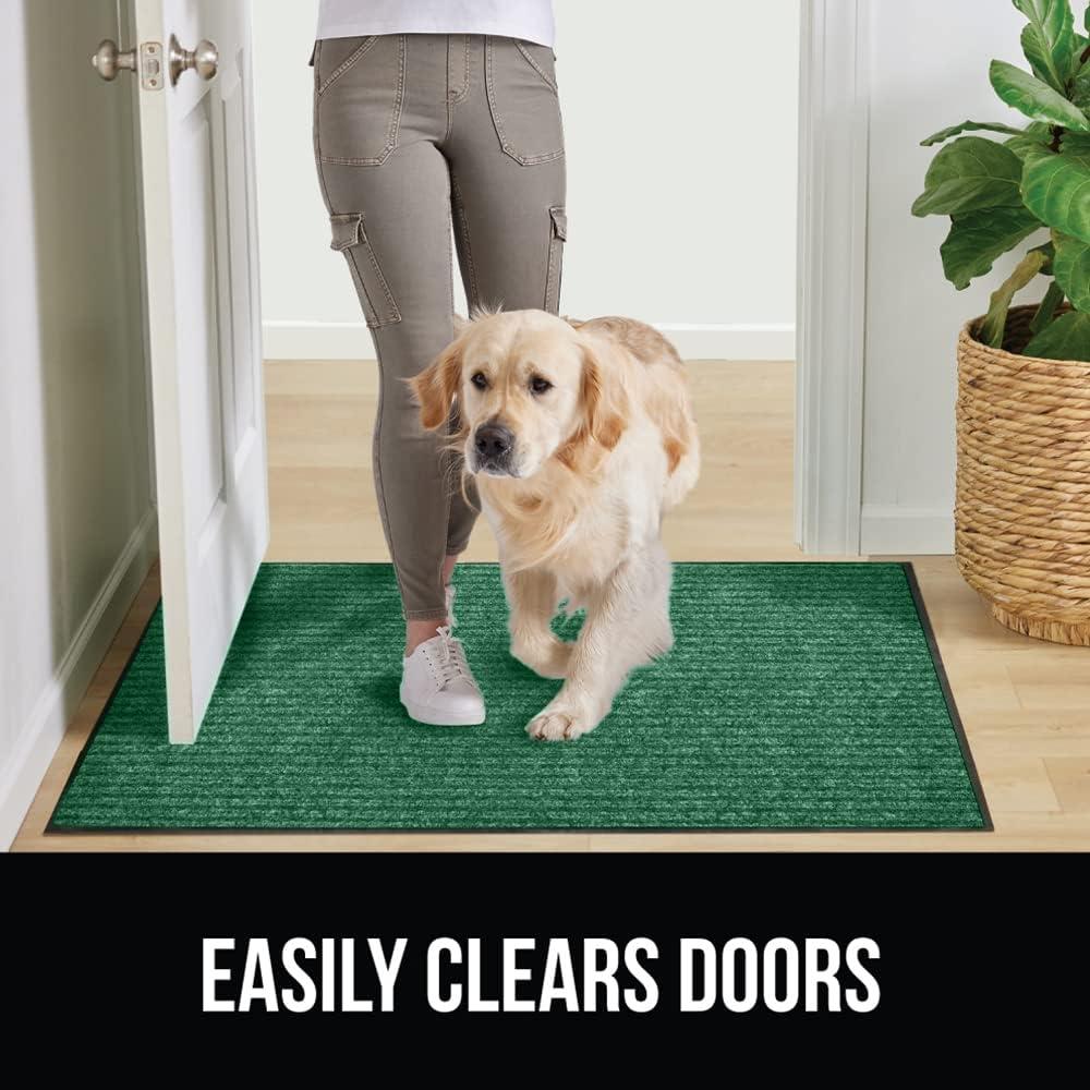 imageGORILLA GRIP Waterproof Traffic Guard Door Mat 72x48 Heavy Duty Entryway Mats Strong Backing Commercial Utility Rugs for Office Hallway Garage Floor and Home Low Profile Carpet Charcoal GrayGreen