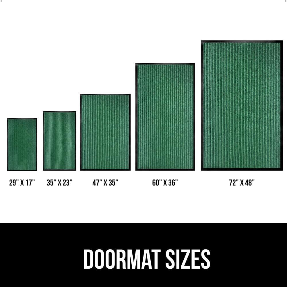 imageGORILLA GRIP Waterproof Traffic Guard Door Mat 72x48 Heavy Duty Entryway Mats Strong Backing Commercial Utility Rugs for Office Hallway Garage Floor and Home Low Profile Carpet Charcoal GrayGreen